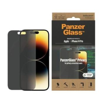 PanzerGlass Classic Fit iPhone 14 Pro 6,1&quot; Privacy Screen Protection antibakteriális képernyővédő fólia kép