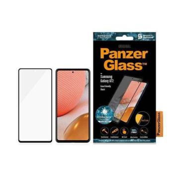 PanzerGlass E2E Microfracture Samsung Galaxy A72 A725 tokbarát antibakteriális fekete képernyővédő fólia kép
