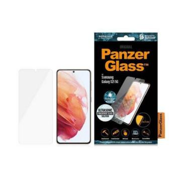 PanzerGlass E2E Microfracture Samsung Galaxy S21 G991 tokbarát ujjlenyomat-mentes antibakteriális fekete képernyővédő fólia kép