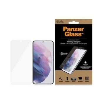 PanzerGlass E2E Microfracture Samsung Galaxy S22 G901 tokbarát antibakteriális fekete képernyővédő fólia kép