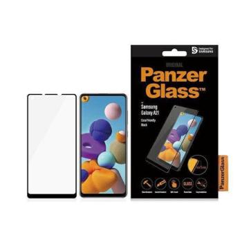 PanzerGlass E2E Regular Samsung Galaxy A21 A215 tokbarát fekete képernyővédő fólia kép
