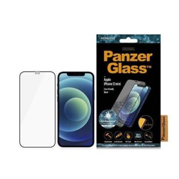 PanzerGlass E2E Super+ iPhone 12 Mini tokbarát antibakteriális mikrofraktúrás fekete képernyővédő fólia kép