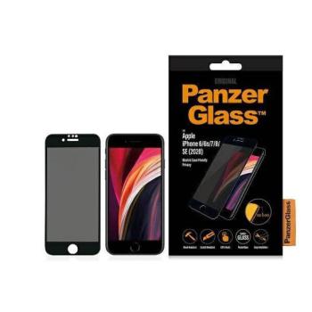 PanzerGlass E2E Super+ iPhone 6/6s/7/8 /SE 2020 / SE 2022 tokbarát Privacy fekete képernyővédő fólia kép