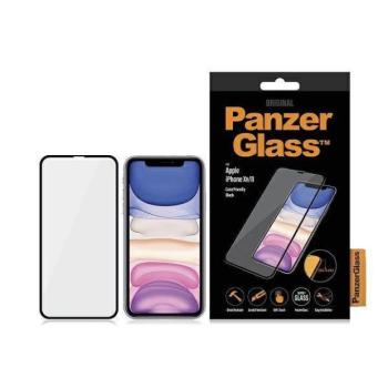 PanzerGlass E2E Super+ iPhone XR/11 tokbarát fekete kijelzővédő fólia kép