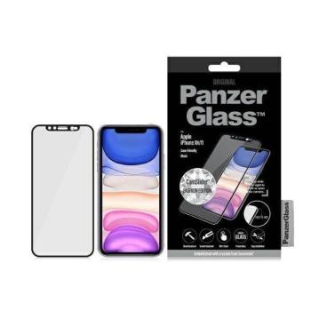 PanzerGlass E2E Super+ iPhone Xr/11 tokbarát Swarovsky CamSlider fekete képernyővédő fólia kép