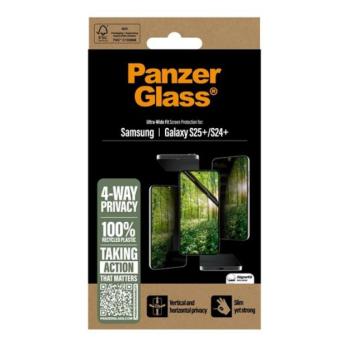 PANZERGLASS ECO MATRIX 4-WAY képernyővédő fólia (matt, betekintés védelem + segédkeret) ÁTLÁTSZÓ Samsung Galaxy S25 Plus (SM-S936) kép