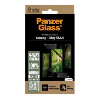 PANZERGLASS ECO MATRIX 4-WAY képernyővédő fólia (matt, betekintés védelem + segédkeret) ÁTLÁTSZÓ Samsung Galaxy S25 (SM-S931) kép