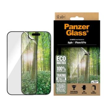 PANZERGLASS ECO MATRIX képernyővédő üveg (flexibilis, karcálló + segédkeret) ÁTLÁTSZÓ Apple iPhone 16 Pro kép