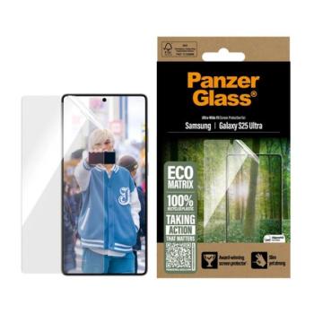 PANZERGLASS ECO MATRIX képernyővédő üveg (flexibilis, karcálló + segédkeret) ÁTLÁTSZÓ Samsung Galaxy S25 Ultra (SM-S938) kép