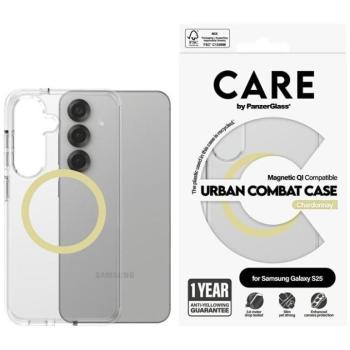PanzerGlass Flagship Urban Combat Chardonnay QI MagSafe-kompatibilis tok Samsung Galaxy S25 - átlátszó kép