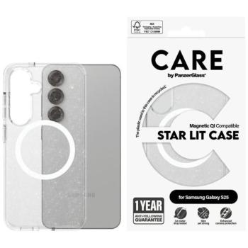 PanzerGlass Flagship Urban Combat Starlight White QI MagSafe-kompatibilis tok Samsung Galaxy S25 - átlátszó kép