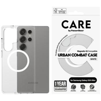 PanzerGlass Flagship Urban Combat White QI MagSafe-kompatibilis tok Samsung Galaxy S25 Ultra - átlátszó kép