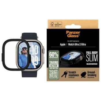 PanzerGlass Full Body Slim edzett üveg fekete szegéllyel Apple Watch Ultra/Ultra2 (49mm) kép