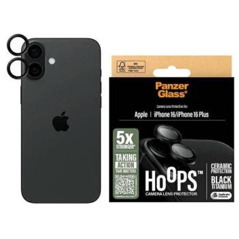 PanzerGlass Hoops Ceramic kamera lencse védő kerámiaüveg fekete szegéllyel iPhone 16/16 Plus kép