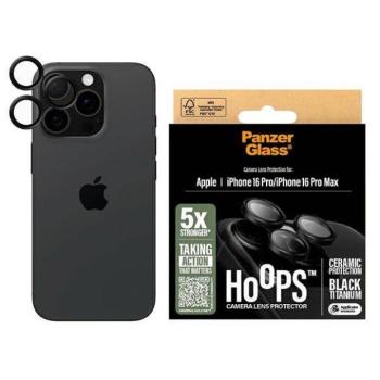 PanzerGlass Hoops Ceramic kamera lencse védő kerámiaüveg fekete szegéllyel iPhone 16 Pro/16 Pro Max kép