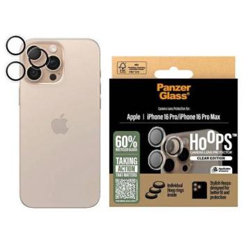 PanzerGlass Hoops kamera lencse védő edzett üveg átlátszó-fekete szegéllyel iPhone 16 Pro/16 Pro Max kép