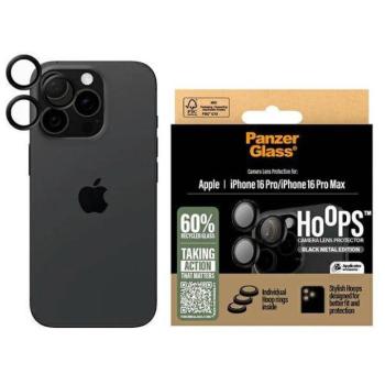 PanzerGlass Hoops kamera lencse védő edzett üveg fekete szegéllyel iPhone 16 Pro/16 Pro Max kép