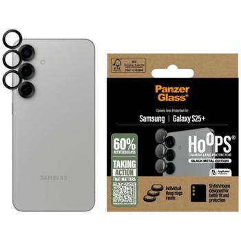 PanzerGlass Hoops Lens Protector edzett üveg kamera lencse védő fólia fekete szegéllyel Samsung Galaxy S25 Plus kép