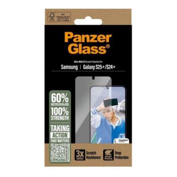 PANZERGLASS képernyővédő üveg (3D, ütésállóság, 9H) ÁTLÁTSZÓ Samsung Galaxy S25 Plus (SM-S936) kép