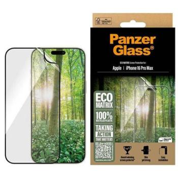 PanzerGlass Matrix újrahasznosított fólia fekete szegéllyel iPhone 16 Pro Max kép