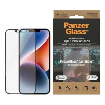 PanzerGlass Ultra-Wide Fit iPhone 14 / 13 / 13 Pro 6.1&quot; CamSlider antibakteriális Easy Aligner képernyővédő fólia kép