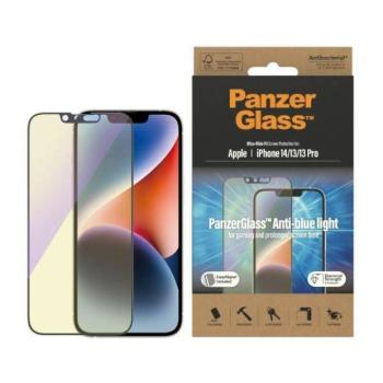 PanzerGlass Ultra-Wide Fit iPhone 14 / 13 Pro / 13 6,1&quot; antibakteriális Easy Aligner Anti-blue light képernyővédő fólia kép