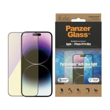 PanzerGlass Ultra-Wide Fit iPhone 14 Pro Max 6,7&quot; antibakteriális Easy Aligner Included Anti-blue light képernyővédelem kép