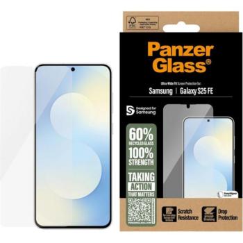 PANZERGLASS ULTRA-WIDE FIT képernyővédő üveg (3D, extra karcálló, antibakteriális) ÁTLÁTSZÓ Samsung Galaxy S25 FE (SM-S731) kép
