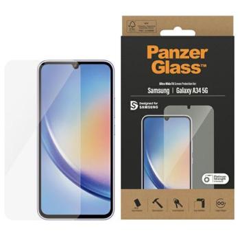 PanzerGlass Ultra-Wide Fit Samsung Galaxy A34 5G A346 képernyővédelem 7327 fólia kép