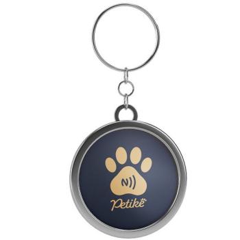 Petike kutyabiléta / kutyacímke, nyakörvre akasztható, NFC, arany kép