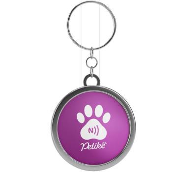 Petike kutyabiléta / kutyacímke, nyakörvre akasztható, NFC, Signature Edition, lila kép