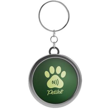 Petike kutyabiléta / kutyacímke, nyakörvre akasztható, NFC, zöld kép