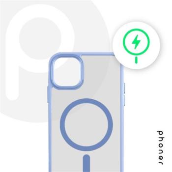 Phoner Apple iPhone 14 Pro Hybrid Mag MagSafe kemény hátlap tok, égkék kép