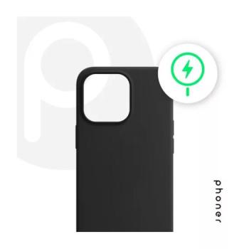 Phoner Apple iPhone 15 Pro Max Magsafe szilikon tok, fekete kép
