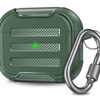 Phoner Carbon Apple Airpods Pro szilikon tok akasztóval, zöld kép