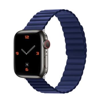 Phoner Rever Apple Watch forgatható mágneses szilikon szíj, 41/40/38mm, S/M, kék kép