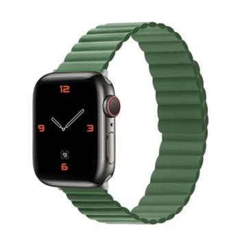 Phoner Rever Apple Watch forgatható mágneses szilikon szíj, 49/45/44/42mm, M/L, zöld kép