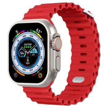 Phoner River Apple Watch 41/40/38 mm szilikon szíj, piros kép