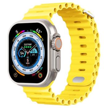 Phoner River Apple Watch 41/40/38 mm szilikon szíj, sárga kép