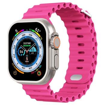 Phoner River Apple Watch 49/45/44/42 mm szilikon szíj, pink kép