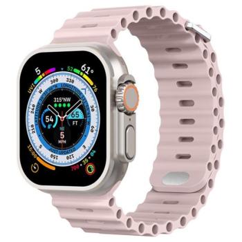 Phoner River Apple Watch 49/45/44/42 mm szilikon szíj, rózsaszín kép
