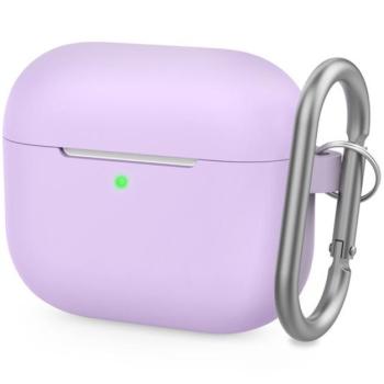 Phoner Simple Apple Airpods 3 szilikon tok akasztóval, lila kép