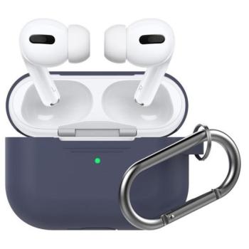 Phoner Simple Apple Airpods Pro szilikon tok akasztóval, éjkék kép