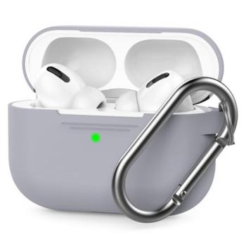Phoner Simple Apple Airpods Pro szilikon tok akasztóval, szürke kép