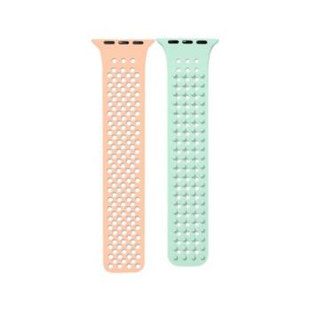Phoner Spike Apple Watch szilikon szíj, 38/40/41mm, papya/pisztácia kép