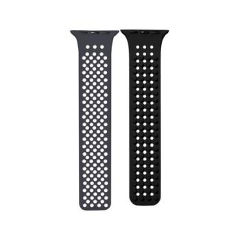 Phoner Spike Apple Watch szilikon szíj, 38/40/41mm, szürke/fekete kép