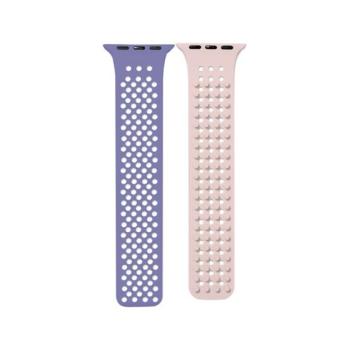 Phoner Spike Apple Watch szilikon szíj, 49/45/44/42mm, levendula/homok kép