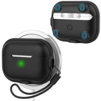 Phoner Tough Apple Airpods Pro 2 szilikon tok, éjfekete kép