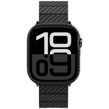 Pitaka Air Apple Watch 11 / 10 46mm tok, carbon minta, fekete-szürke kép