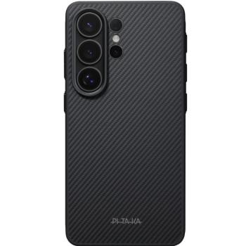Pitaka Cairn Samsung Galaxy S26 Ultra hátlap tok megerősített sarkakkal, Aramid, MagSafe, fekete kép